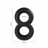 Anel Peniano Duplo em Formato de 8 7,3x4,3cm General Import