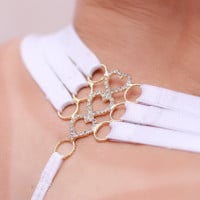 Calcinha Fio Dental 3 Alças Coração com Strass Tallyta