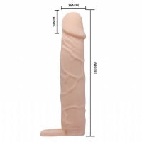 Capa Peniana Cyber com Anel para Escroto 18x3,6cm General Import