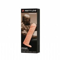 Capa Peniana Expansora Cyberskin com Anel para Escroto Pretty Love