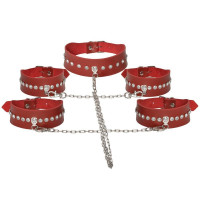 Conjunto Restrição com Corrente 120cm Princess Dominatrixxx