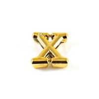 Letras Consoantes Abs Dourada Strass 10 Unidades Hard