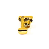 Letras Consoantes Abs Dourada Strass 10 Unidades Hard