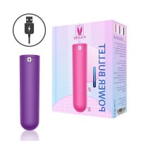 Mini Power Bullet Collor Usb 10 Vibrações General Import