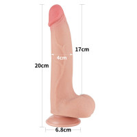 Pênis Realístico Dupla Camada Ventosa Removível 20x4cm General Import