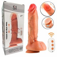 Pênis Realístico Rotativo Vai e Vem e Aquecimento 7 Modos 20x4cm General Import