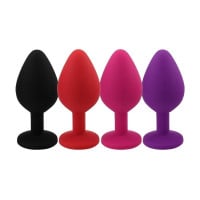 Plug Anal Aveludado Grande com Pedra General Import