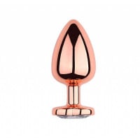 Plug Anal Rosé em Aço com Formato de Coração M General Import