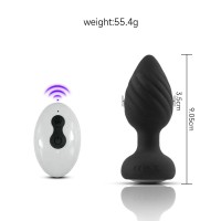 Plug Anal Silicone Vibro Led Controle e Touch 10 Modos General Import