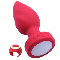 Plug Anal Vibro Touch e Controle Anel 10 Modos General Import