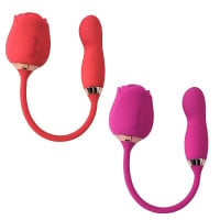 Vibrador Ponto G e Clitóris Pulsação Rosa 4 Flowery Pro General Import