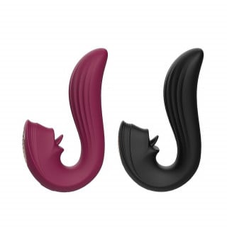 Vibrador Duplo com Língua Velvet Kiss 9 Vibrações General Import