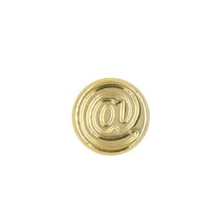 Arroba Caractere Abs Dourado 10 Unidades Hard