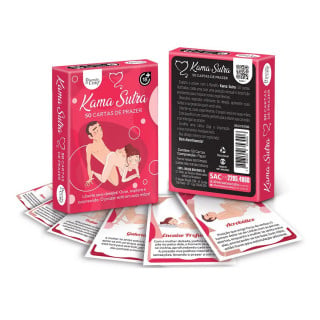 Baralho Kama Sutra Ilustrado 50 Cartas Diversão ao Cubo