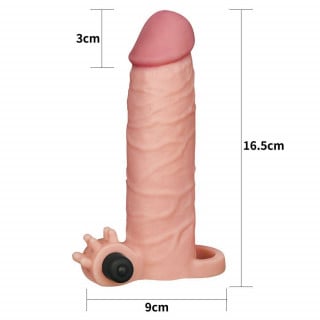 Capa Peniana com Vibro e Estimulador 17,5x3,2cm General Import