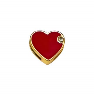 Coração Vermelho Metal Passante para Calcinha Personalizada Tallyta