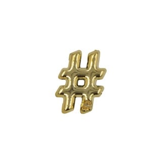Hashtag Caractere Abs Dourado 10 Unidades Hard