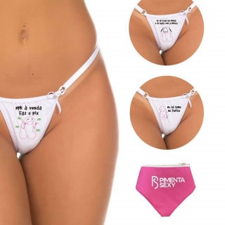 Kit Tanga Pintô 03 Unidades com Necessaire Pimenta Sexy