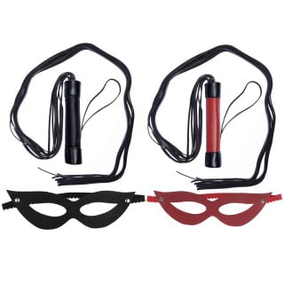 Kit Tiazinha Máscara e Chicote 80cm Dominatrix
