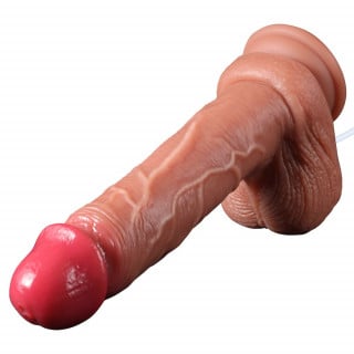 Pênis Ejaculador Vibro e Controle 7 Modos 22,5x4cm General Import