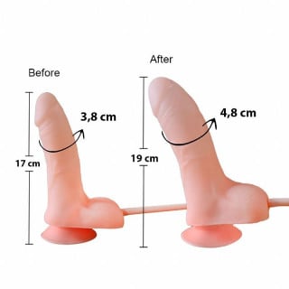 Pênis Silicone Inflável Pump Play 17x3,8cm General Import