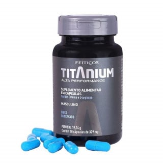 Titanium Cápsula Suplemento Alimentar Alta Performance 60 Unidades Feitiços
