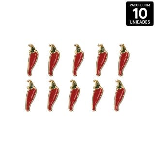 Pimentinha Emoji Abs Dourado 10 Unidades Hard