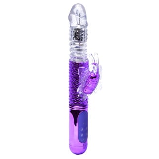 Vibrador Rotativo Recarregável Vai e Vem Boboleta 36 Vibrações General Import